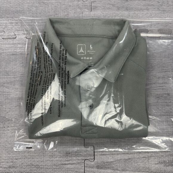 Triple Aught Design Caliber Polo shirt Men Sz L USA Technical Performance Gray - Picture 9 of 10